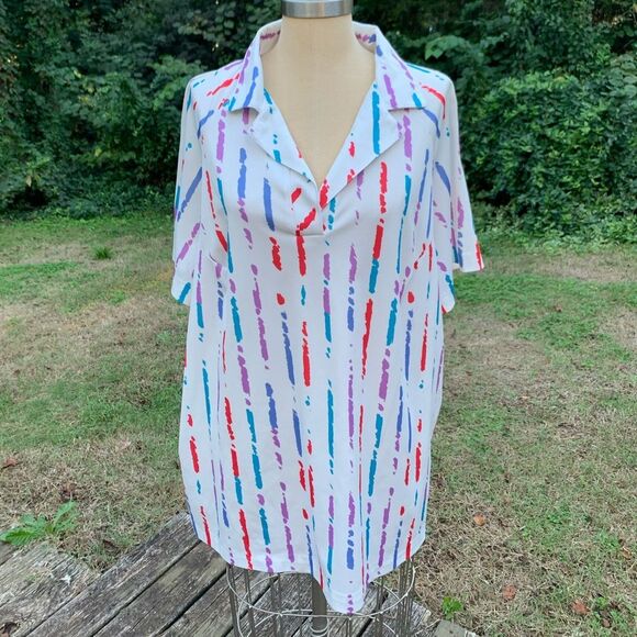 Unbranded Tops - Vintage 80s Brushstroke Top